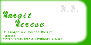 margit mercse business card